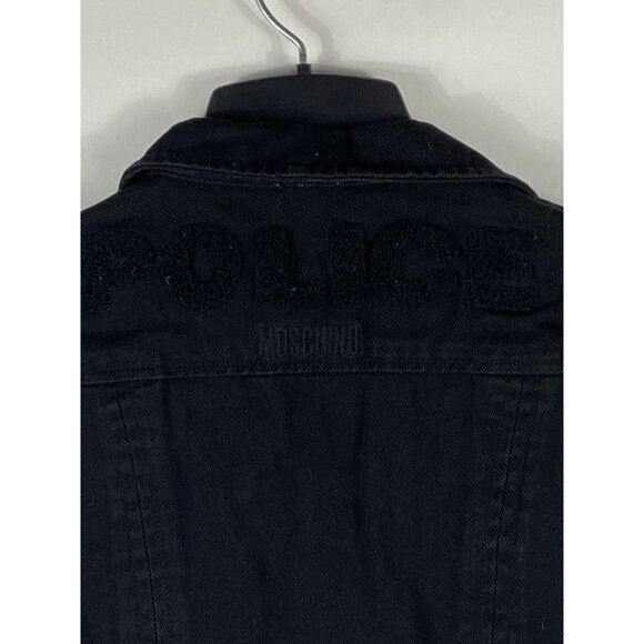 Moschino Jeans Three Button Single Breasted Blazer Jacket Black Size 4 A744 - Picture 9 of 9